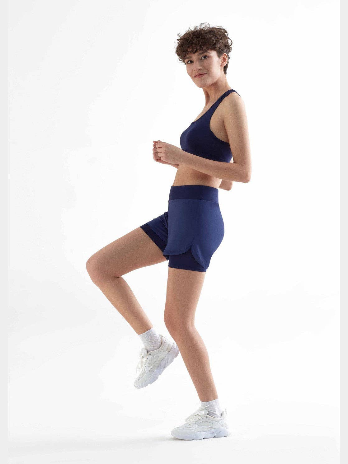 Recycled Double Layer Sports Shorts: Womens - Image 5