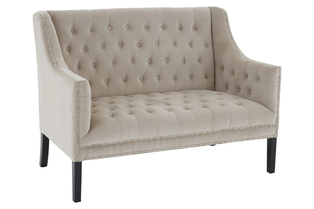 2 Seater Camel Velvet Sofa, Regent Park - Image 3