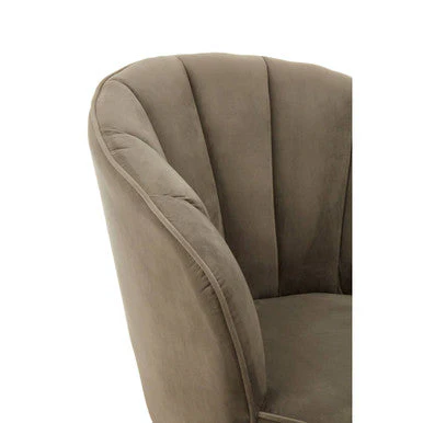 Regents Park Grey Velvet Curved Chair - Image 6