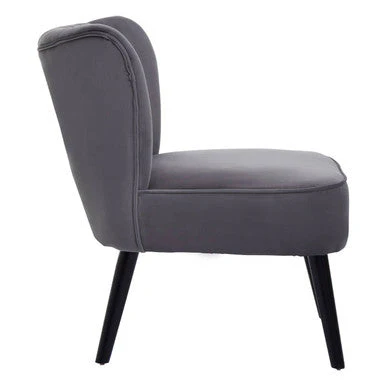 Regents Park Grey Velvet Chair - Image 8