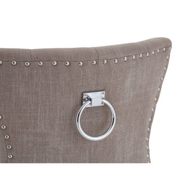 Regents Park Mink Linen Dining Chair - Image 4