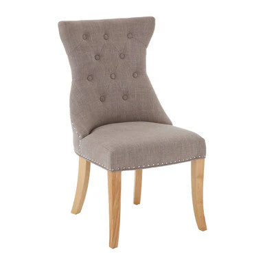 Regents Park Mink Linen Dining Chair - Image 5