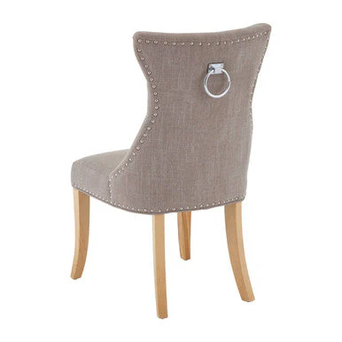 Regents Park Mink Linen Dining Chair - Image 6