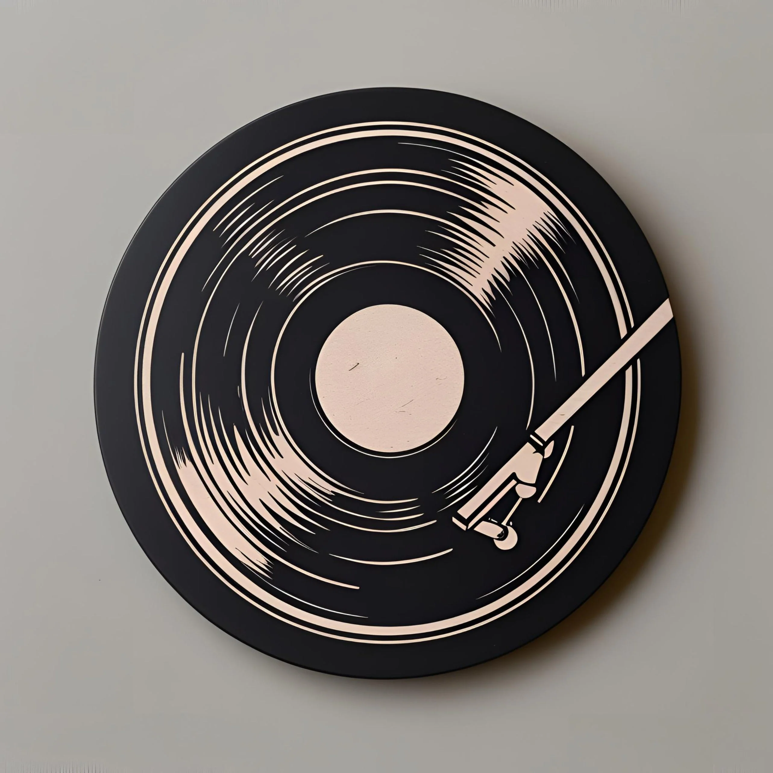 Retro Vinyl Record Coaster - 3D Printed Drink Coaster for Music Lovers - Image 4