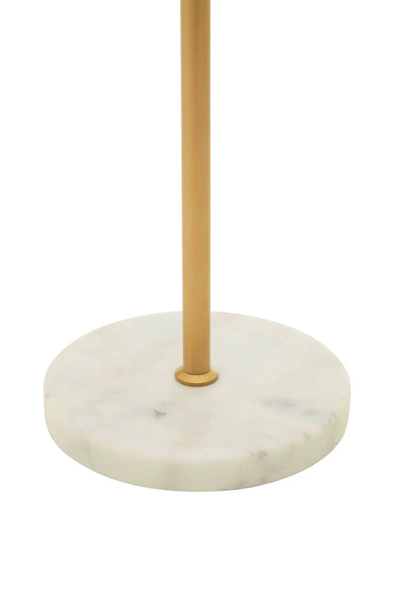 Revive Gold Finish Metal Floor Lamp with White Marble Base - Image 8
