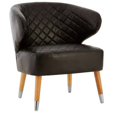 Richy Black Leather Effect Accent Chair - Image 4