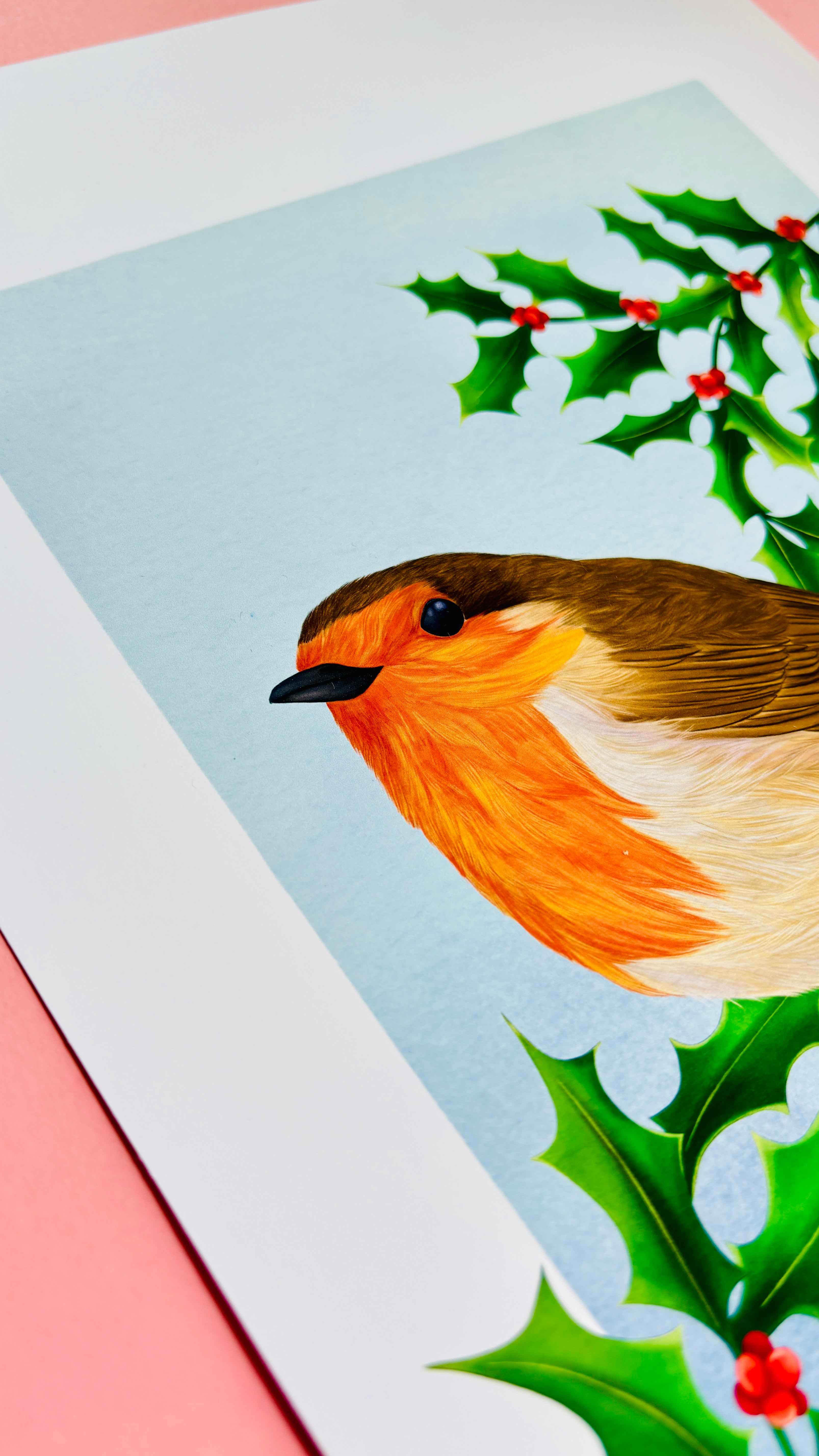 Robin Art Print- Nature Inspired Wall Art - Image 3