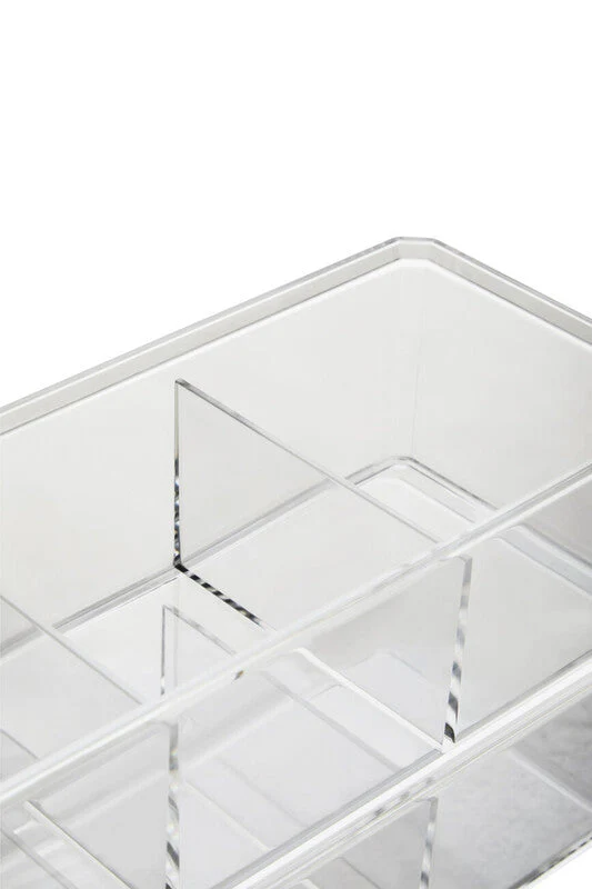 Romm Six Compartment Clear Plastic Cosmetics Organiser - Image 7