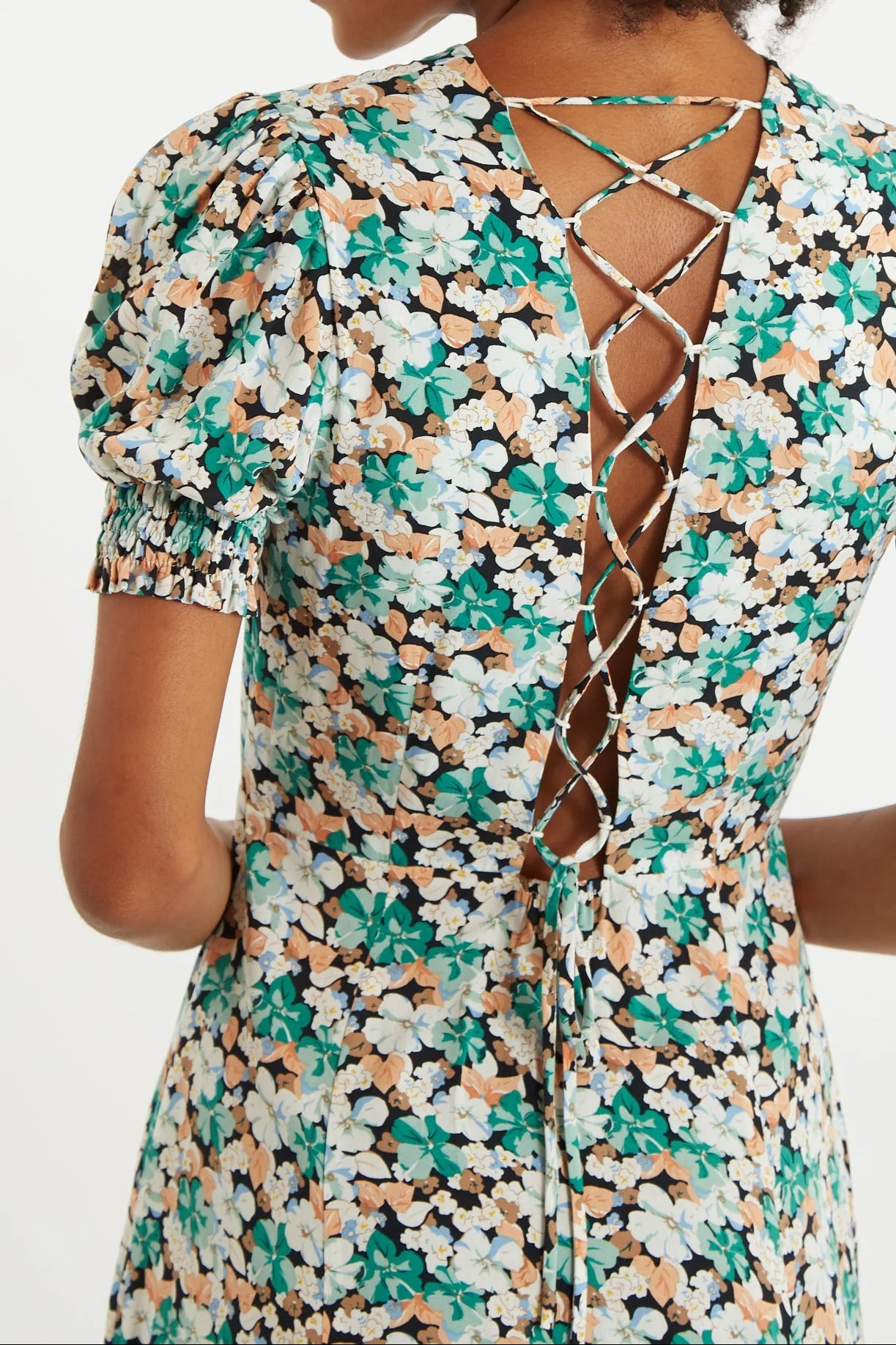 Romola Liseron Laced Back Midi Dress - Image 3