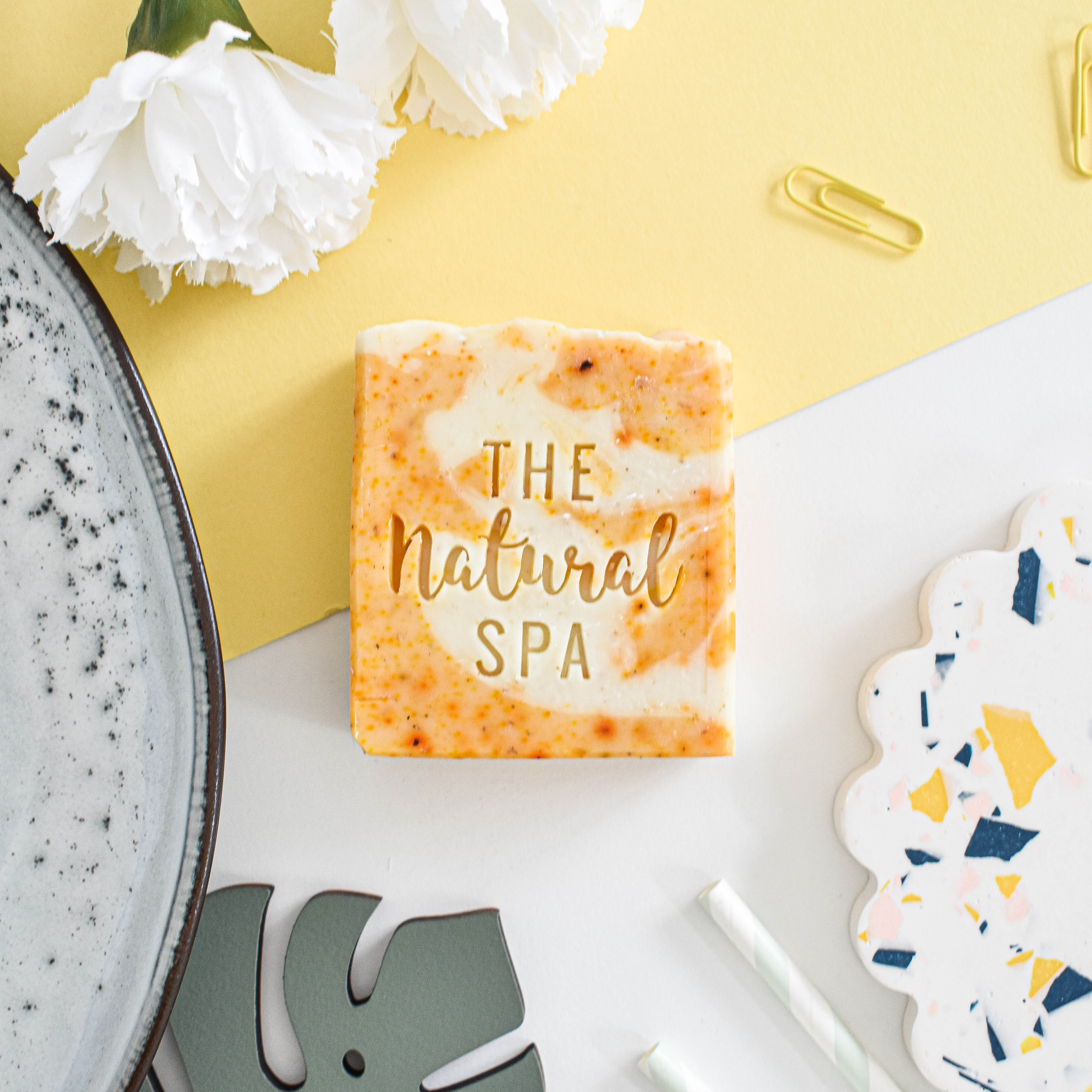 Rosemary Clementine Soap Bar 100g - Scented with essential oils - 3 different styles - Image 4