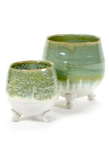 Round Tripod Bain Blanch Pot L - Image 2
