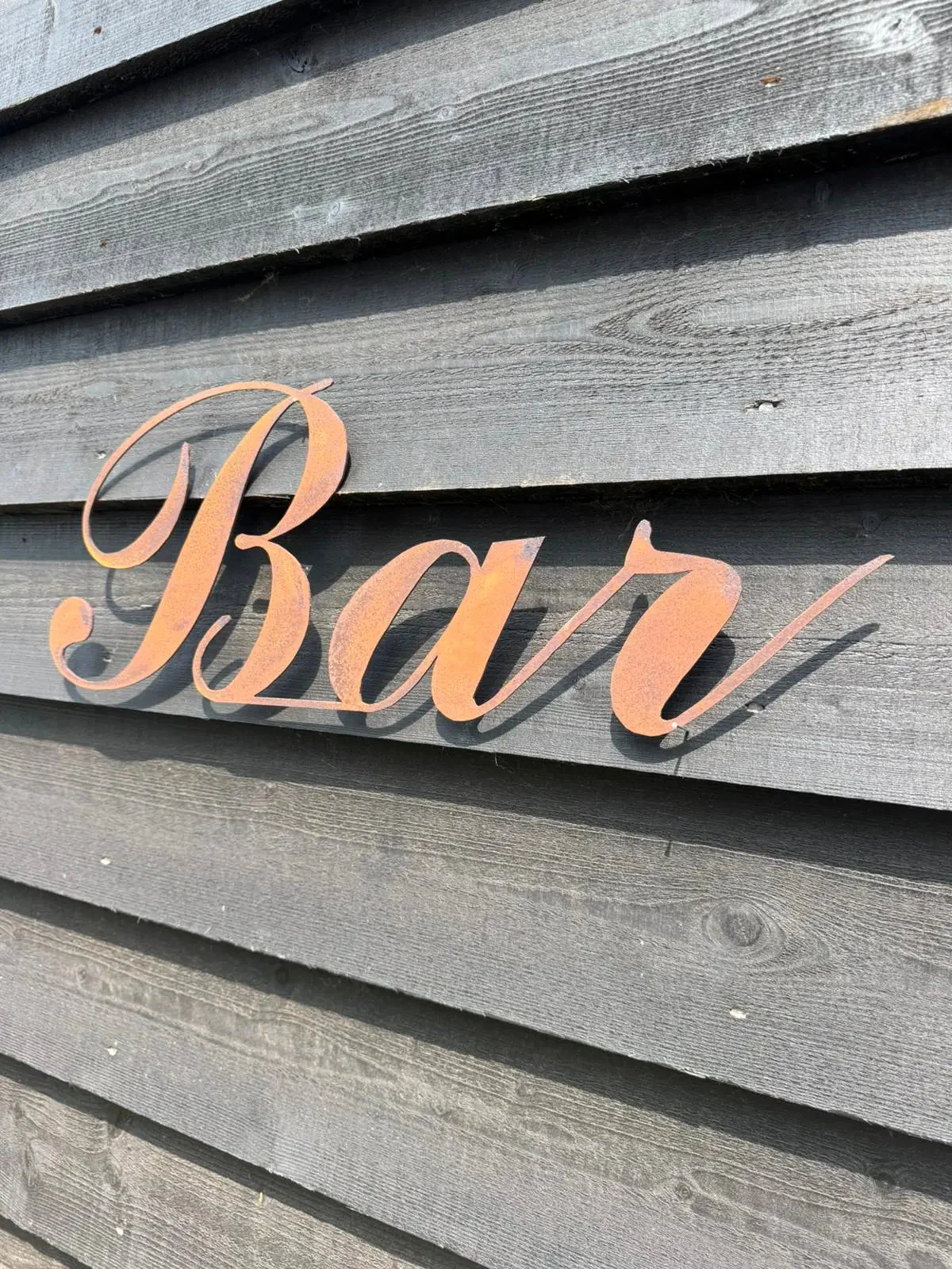 Rusty Metal Bar Sign for Home & Garden - Image 5