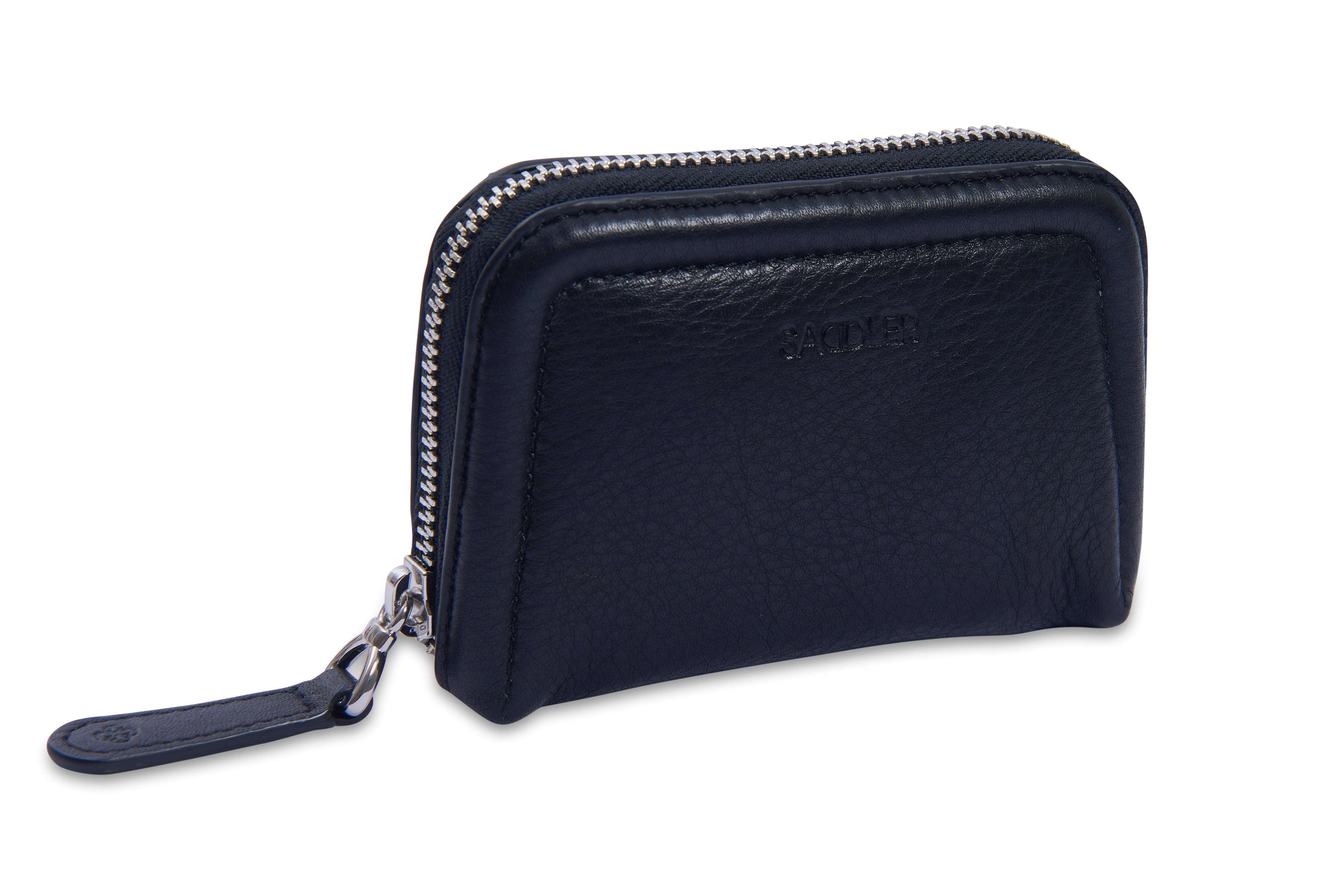 SADDLER "Annabelle" 2 Section RFID Real Leather Zip Top Coin Purse (Gift Boxed) - Image 9