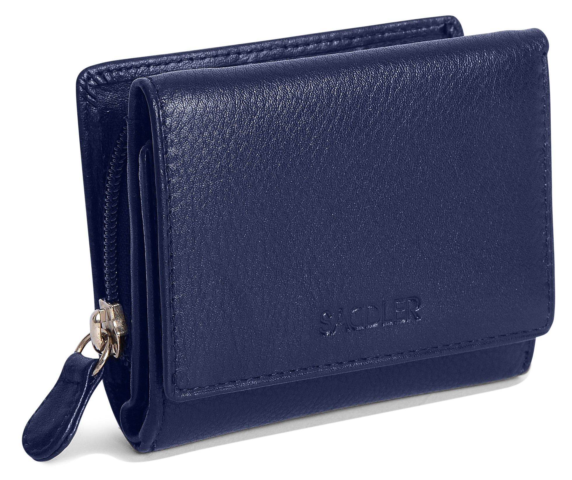 SADDLER CARLA Handmade Leather Compact Trifold Purse – RFID Protected | 5 Card Slots, ID Window & Zipped Coin Pocket | Gift Boxed - Image 35