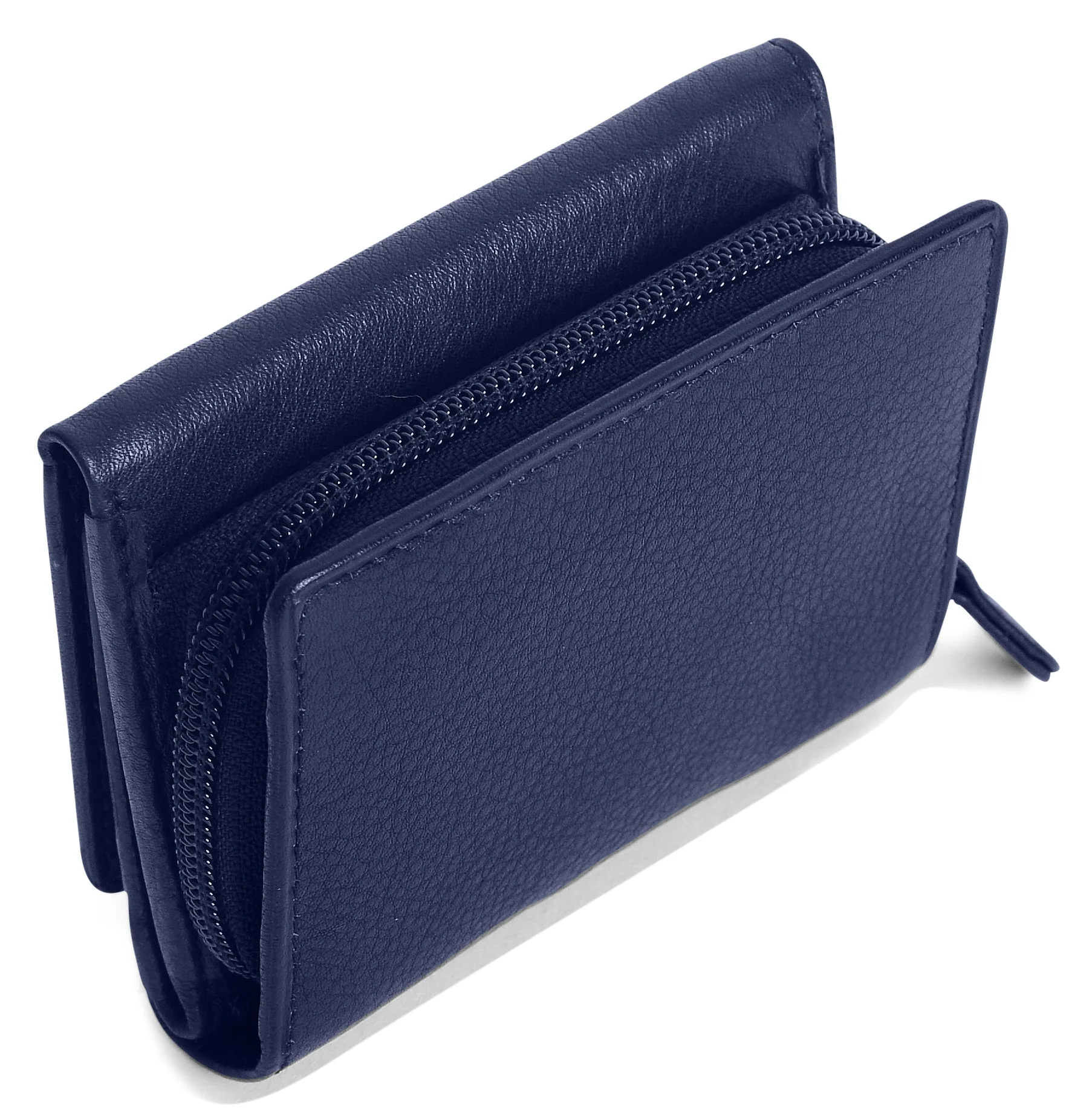 SADDLER CARLA Handmade Leather Compact Trifold Purse – RFID Protected | 5 Card Slots, ID Window & Zipped Coin Pocket | Gift Boxed - Image 39