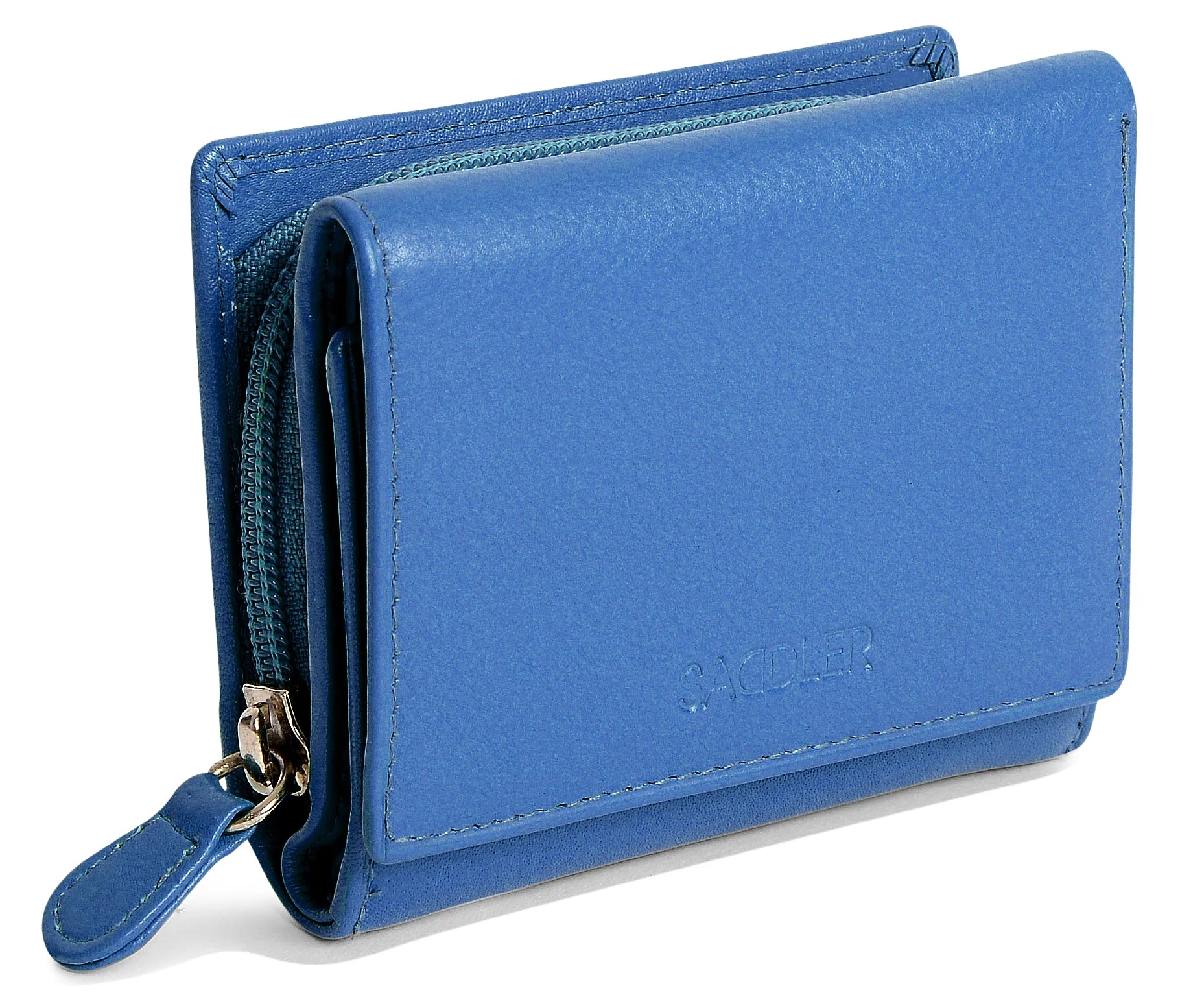 SADDLER CARLA Handmade Leather Compact Trifold Purse – RFID Protected | 5 Card Slots, ID Window & Zipped Coin Pocket | Gift Boxed - Image 40