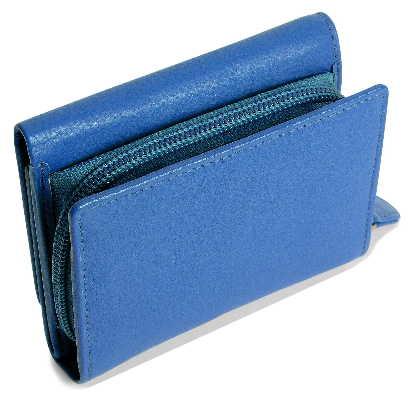 SADDLER CARLA Handmade Leather Compact Trifold Purse – RFID Protected | 5 Card Slots, ID Window & Zipped Coin Pocket | Gift Boxed - Image 43