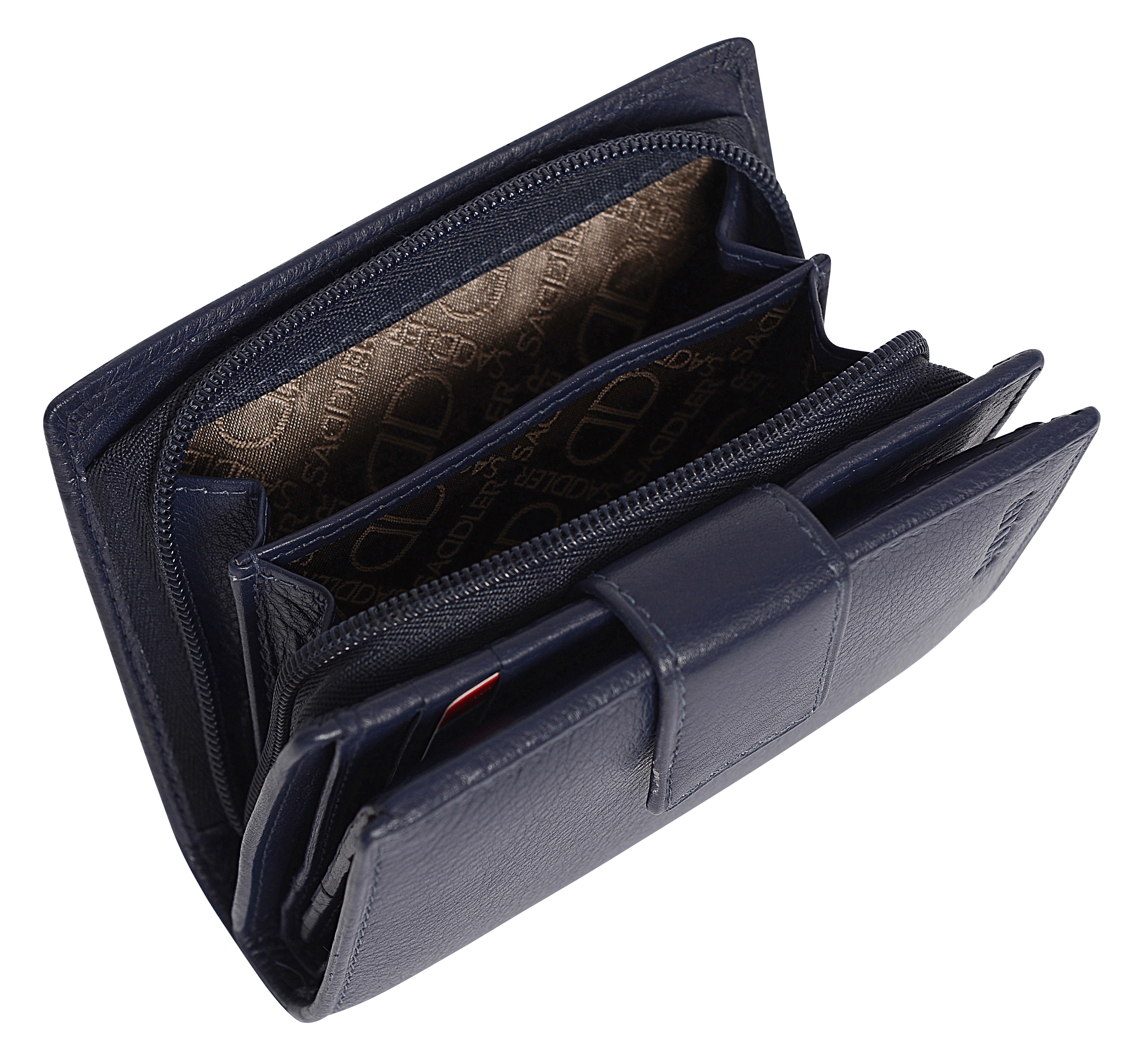 SADDLER EMILY Handmade Leather Mid-Size Wallet – RFID Protected | 10 Card Slots, Secure Tab Closure & Zipped Coin Pocket | Gift Boxed - Image 28