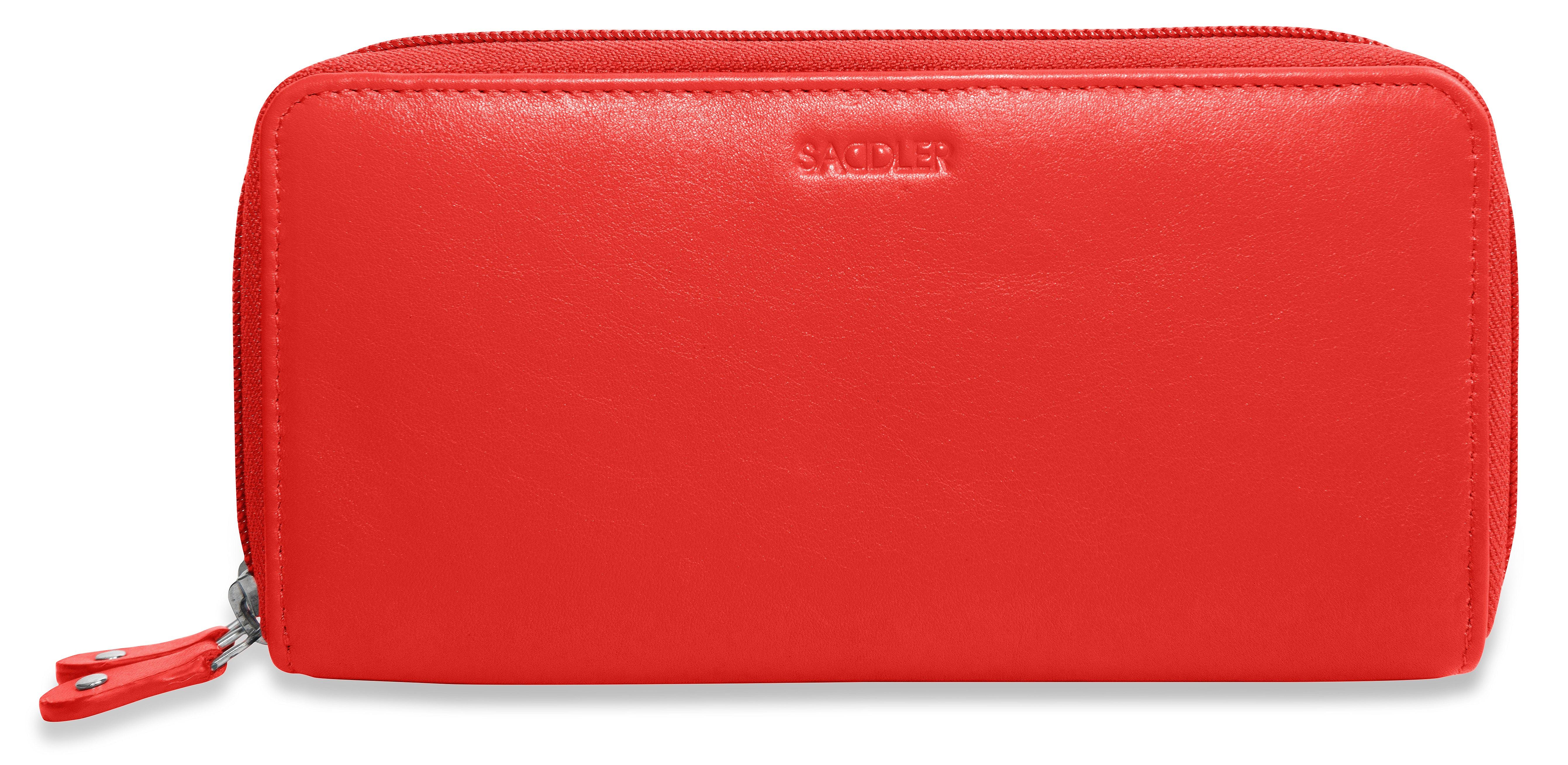 SADDLER GABRIELLA Leather Double Zip Around Purse - 8 Card Slots, Phone Pocket, and Coin Purse - RFID Protected - Image 12