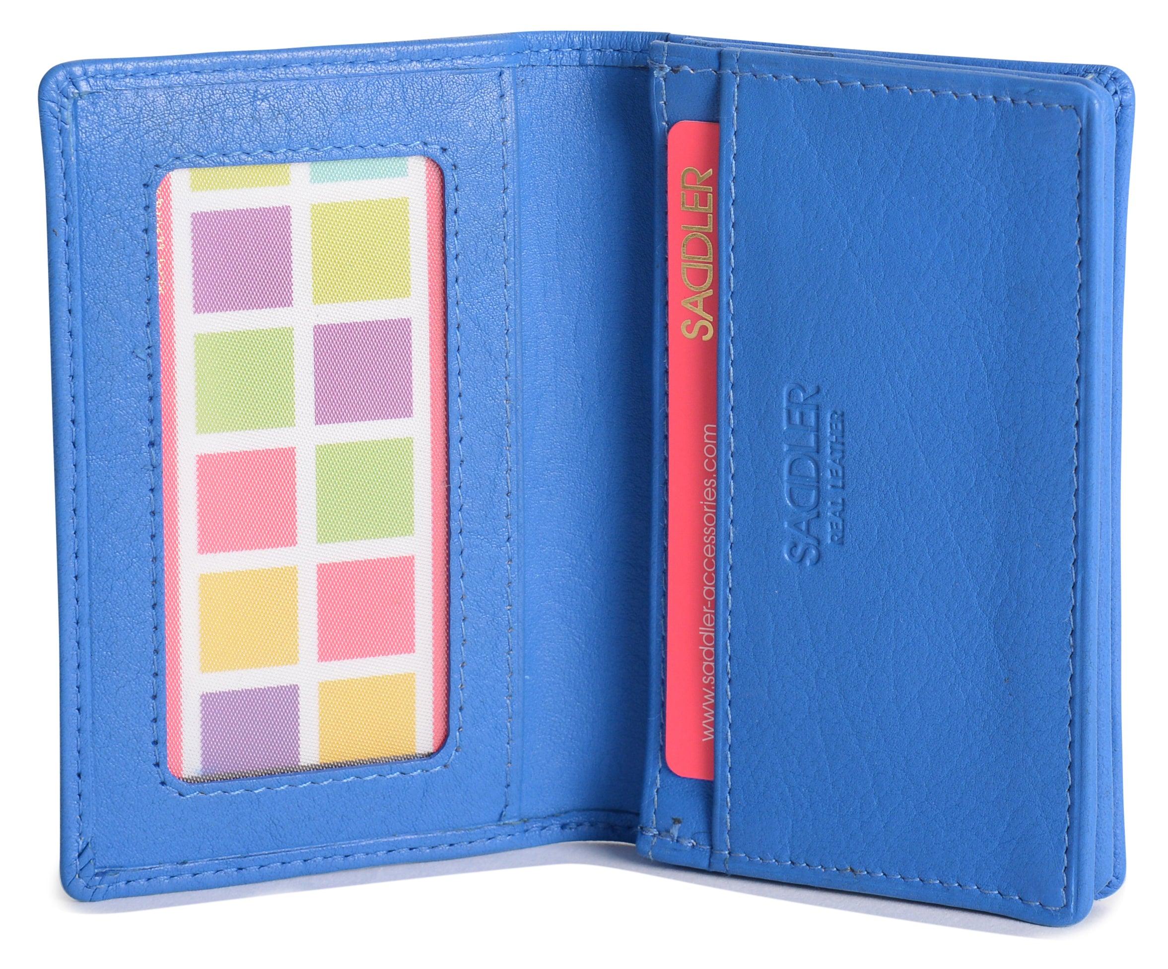 SADDLER JESSICA Leather Credit Card Holder with RFID Protection - 2 Sections and ID Window - Image 19