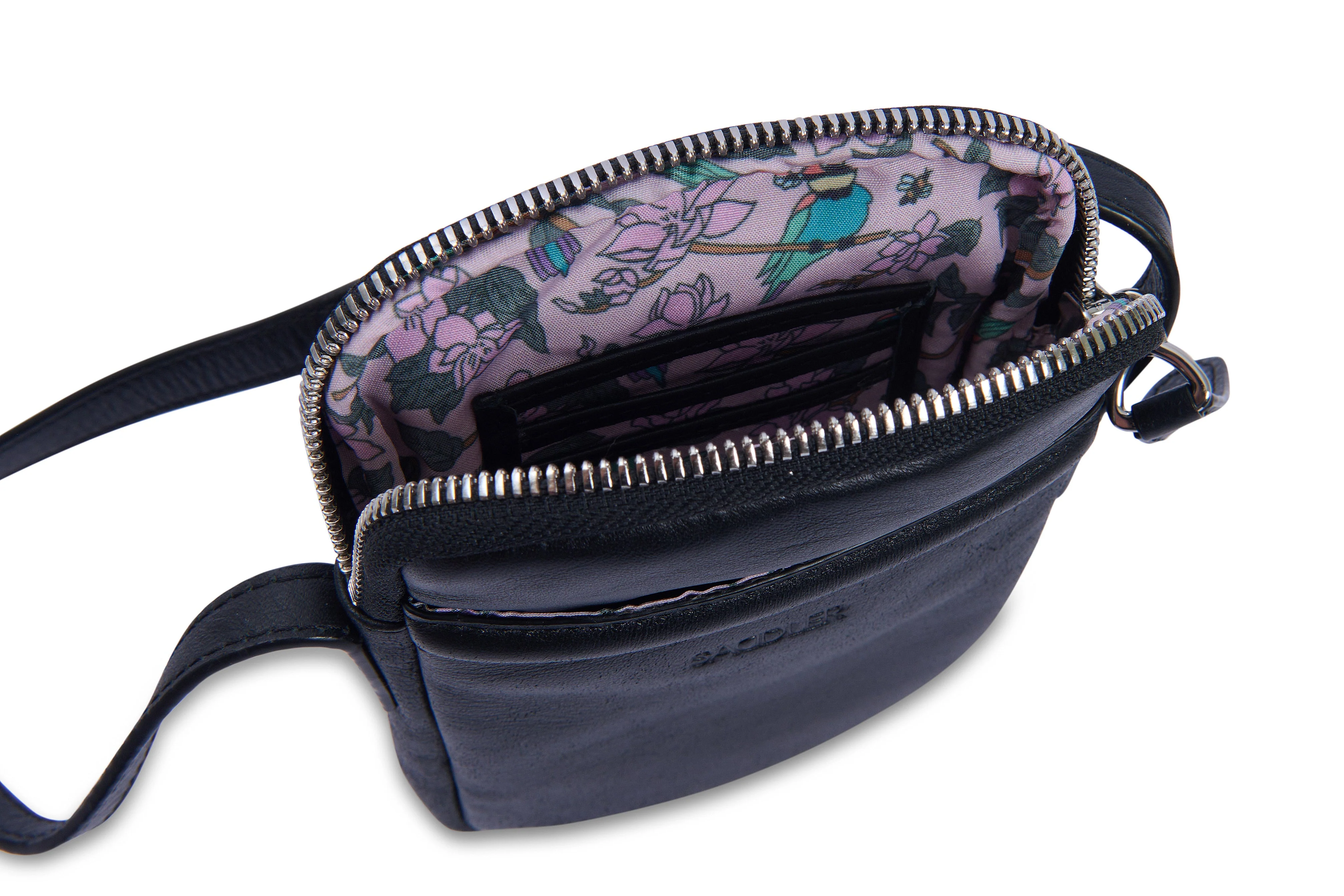 SADDLER "Margot" Real Leather Crossbody Zip Top RFID Phone Pouch - Gift Boxed - Image 14