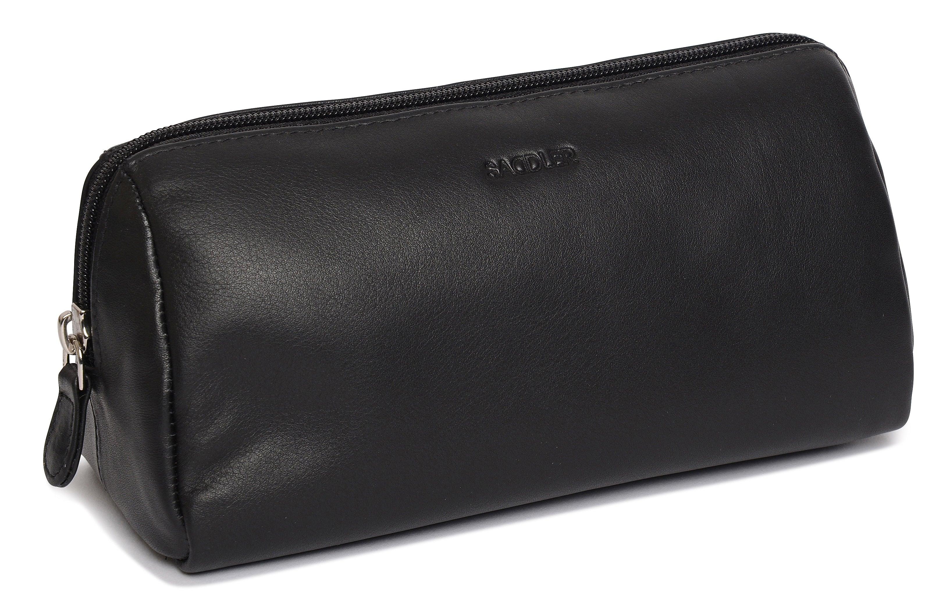 SADDLER MEGAN Leather Zip Top Cosmetic Bag - Large Capacity and Inner Zip Pocket - RFID Protected - Image 25