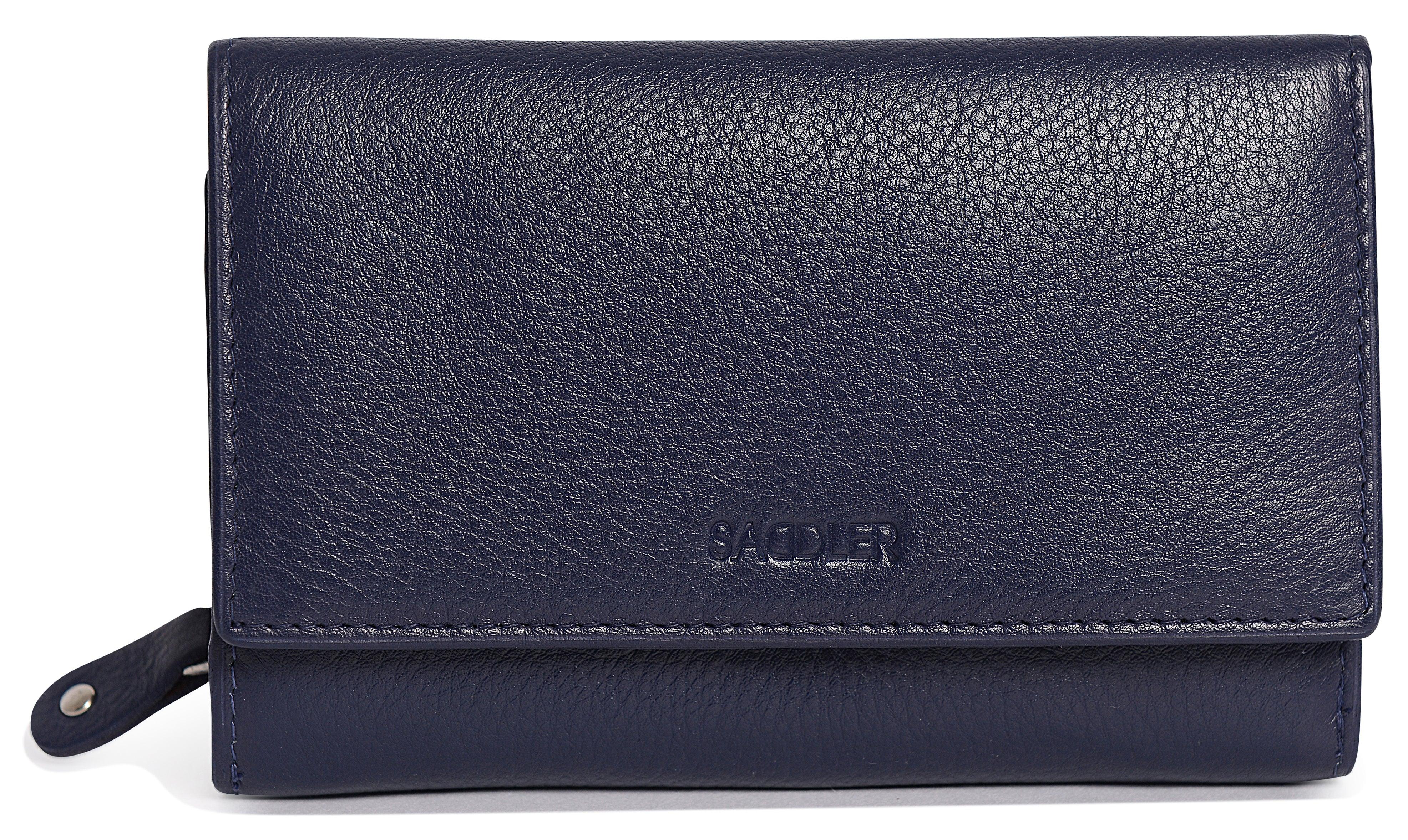 SADDLER PAULA Handmade Leather Trifold Purse – RFID Protected | 8 Card Slots, ID Window & Rear Zip Pocket | Gift Boxed - Image 37