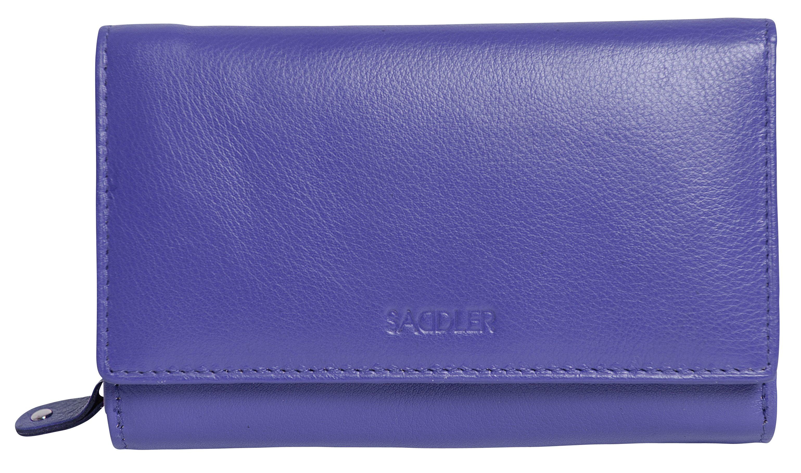 SADDLER PAULA Handmade Leather Trifold Purse – RFID Protected | 8 Card Slots, ID Window & Rear Zip Pocket | Gift Boxed - Image 42