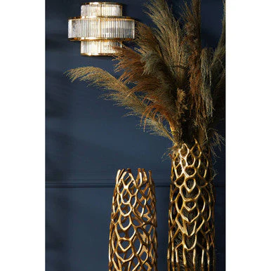 Salasco 3 tier glass wall light with warm metallic iron frame - Image 7