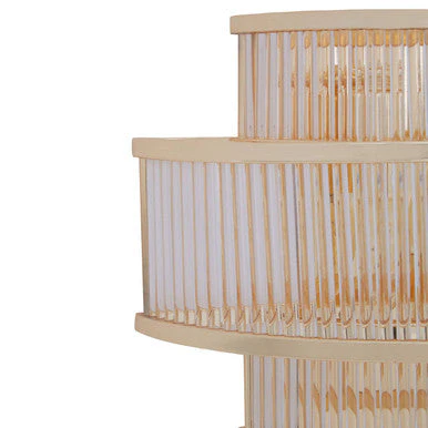 Salasco 3 tier glass wall light with warm metallic iron frame - Image 8
