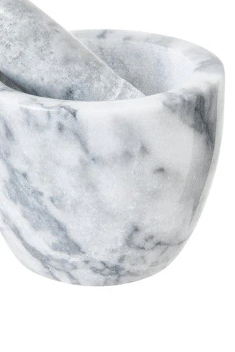 Salerno Grey Marble Tapered Mortar And Pestle - Image 5