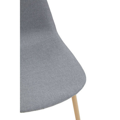 Salford Grey Dining Chair With Wood Effect Legs - Image 10
