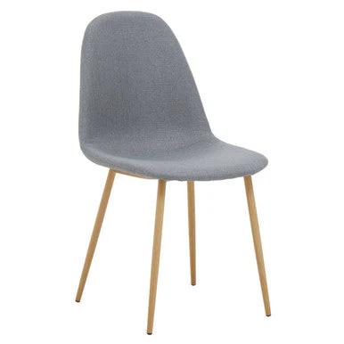 Salford Grey Dining Chair With Wood Effect Legs - Image 3