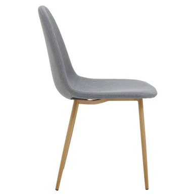 Salford Grey Dining Chair With Wood Effect Legs - Image 4