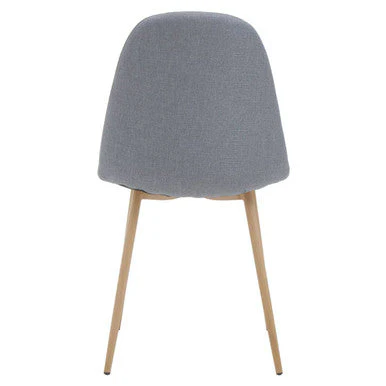 Salford Grey Dining Chair With Wood Effect Legs - Image 5