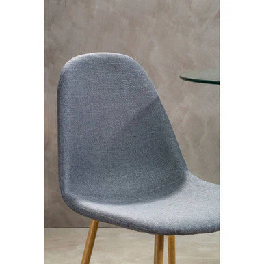 Salford Grey Dining Chair With Wood Effect Legs - Image 7