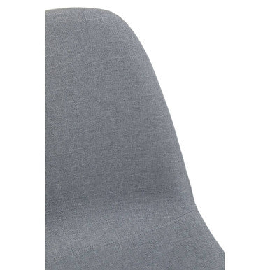 Salford Grey Dining Chair With Wood Effect Legs - Image 9