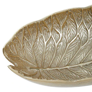 Salma Gold Finish Lotus Leaf Bowl - Image 3