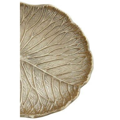 Salma Small Gold Finish Lotus Leaf Plate - Image 5