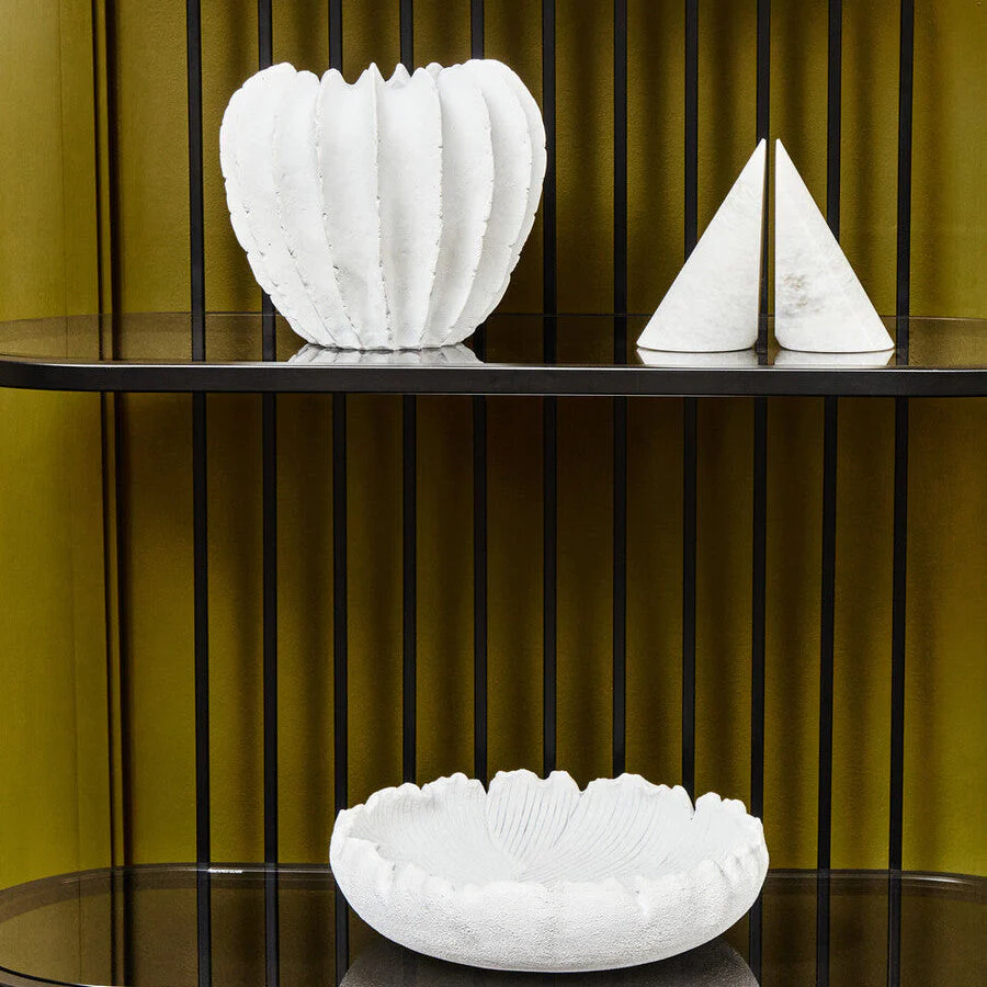 Salmo Set Of Two White Marble Bookends - Image 3