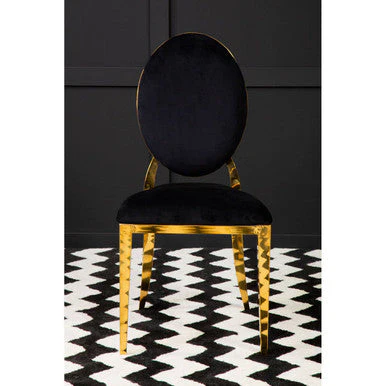 Sarita Stackable Gold Finish Dining Chair - Image 2