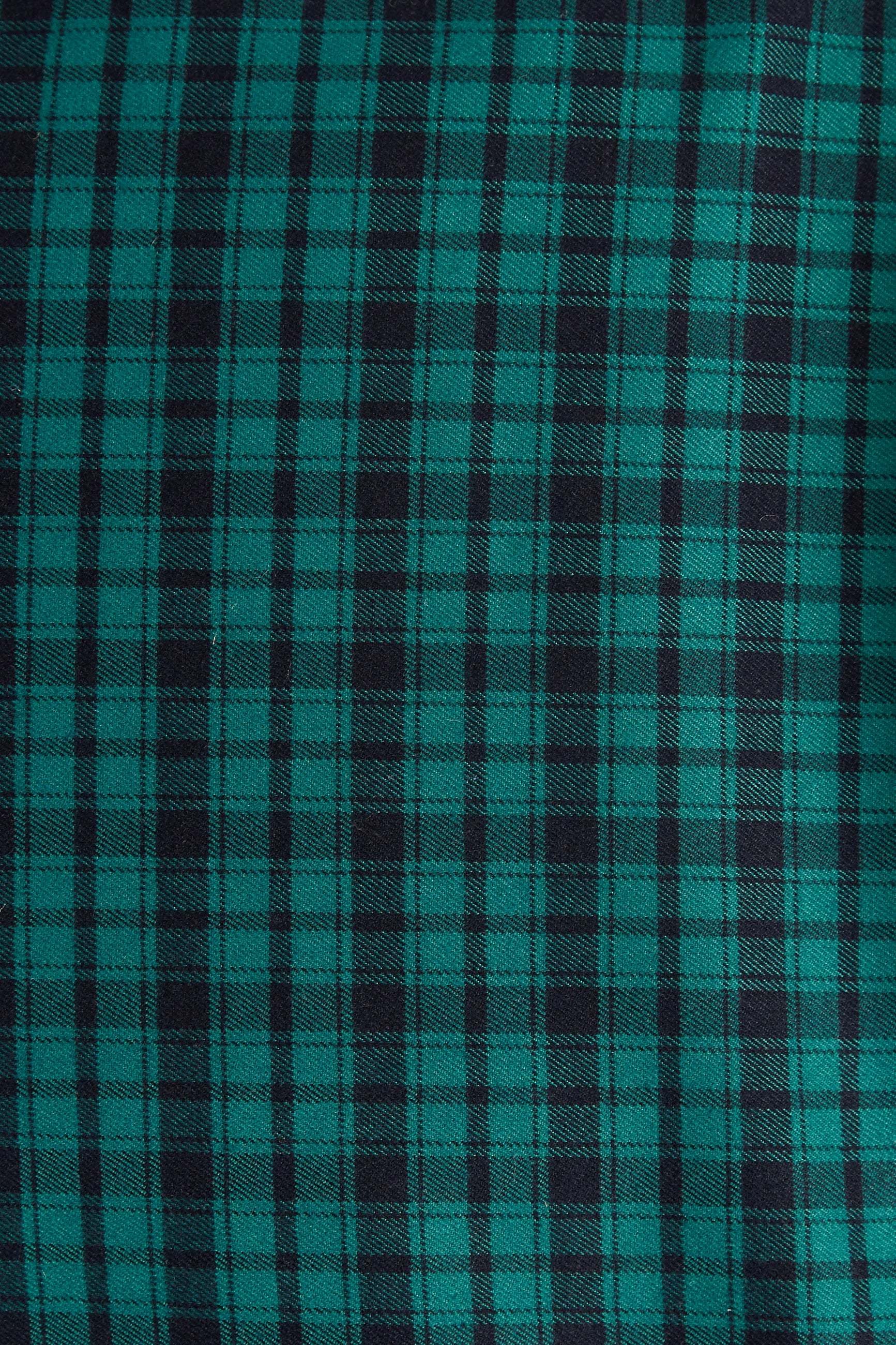 Sassa Winter Gingham Tiered Mini Dress in Green and Black - Image 4