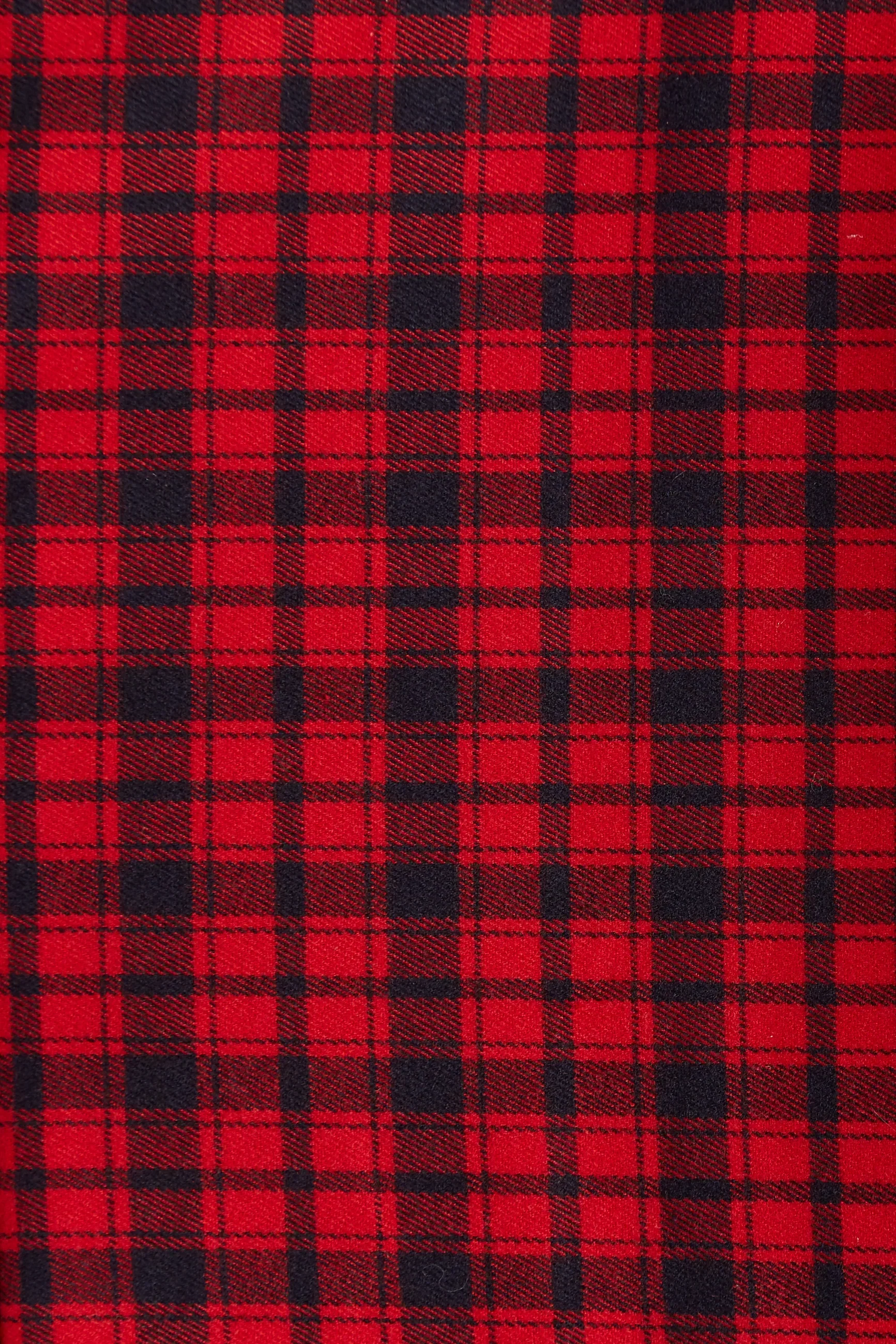 Sassa Winter Gingham Tiered Mini Dress in Red and Black - Image 6
