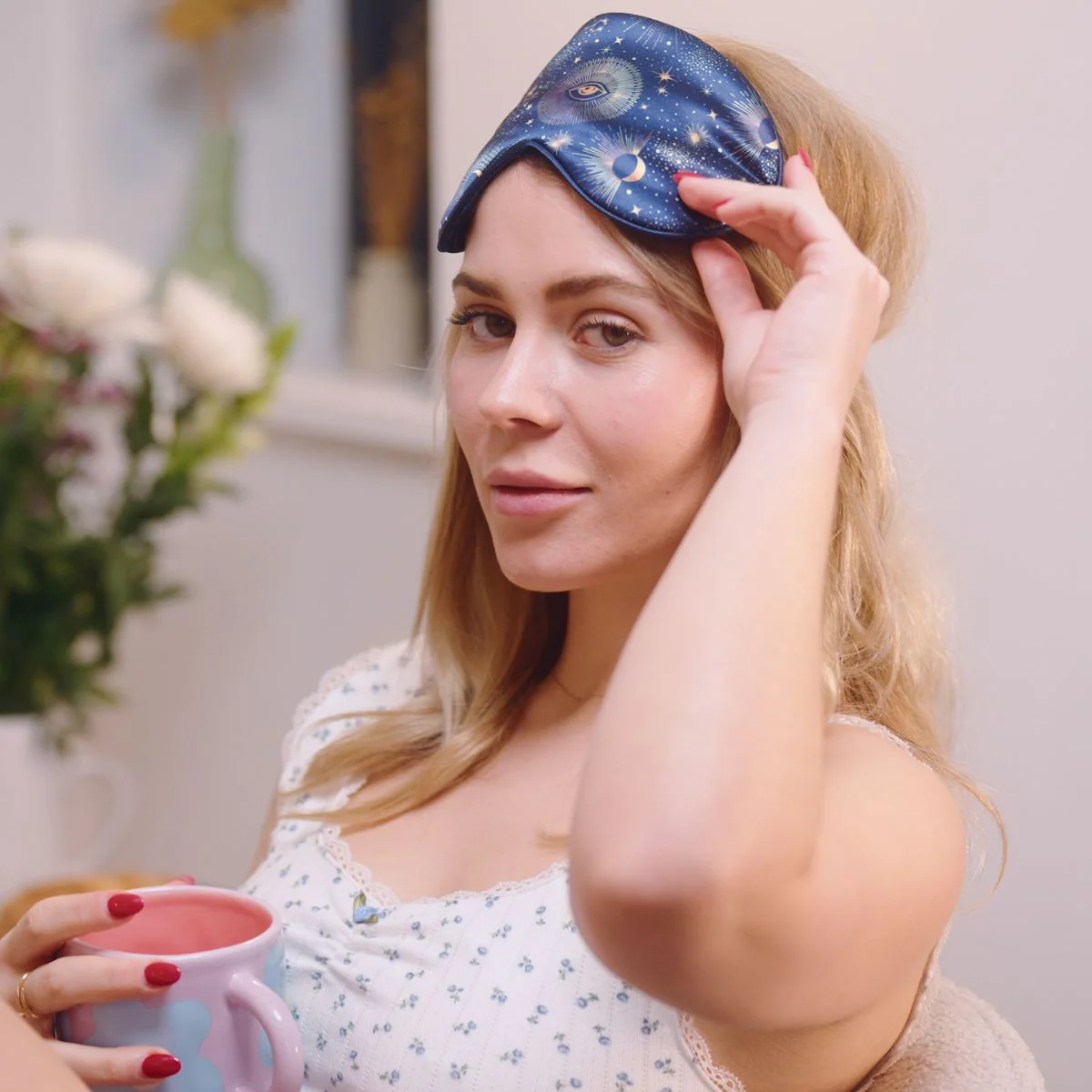 Satin Sleep Mask - Blue Celestial - Image 3