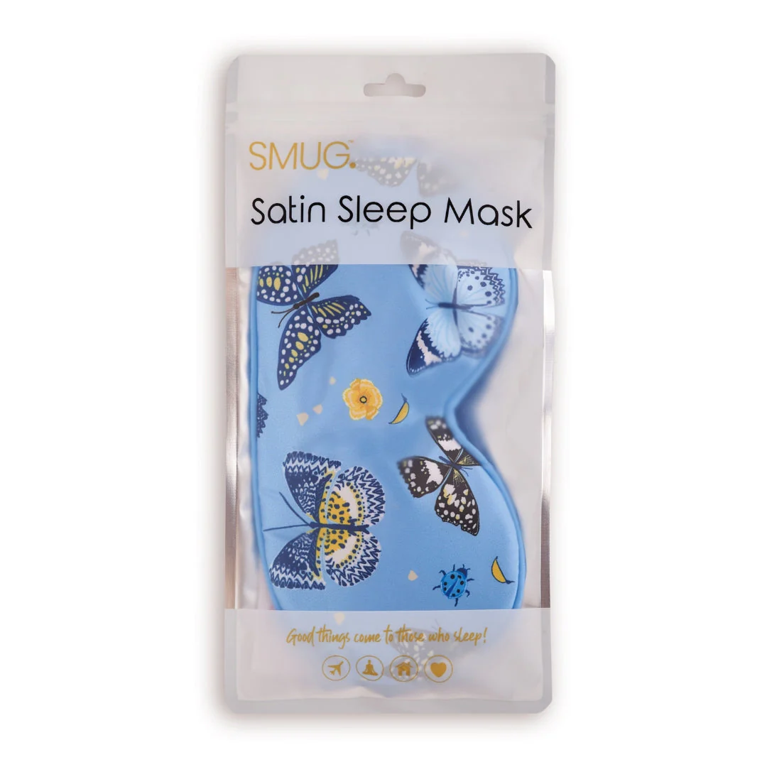 Satin Sleep Mask - Butterflies Print - Image 2