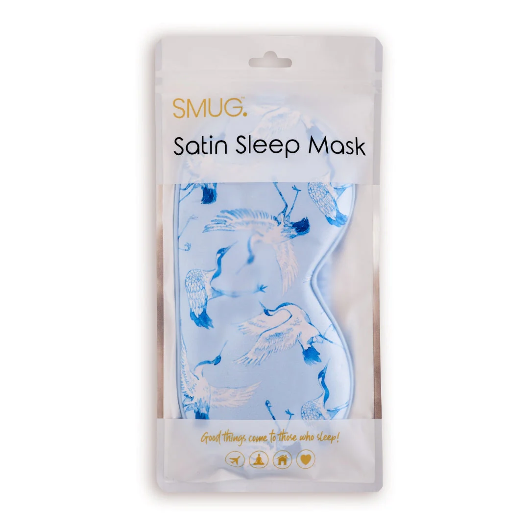 Satin Sleep Mask - Cranes Print - Image 2