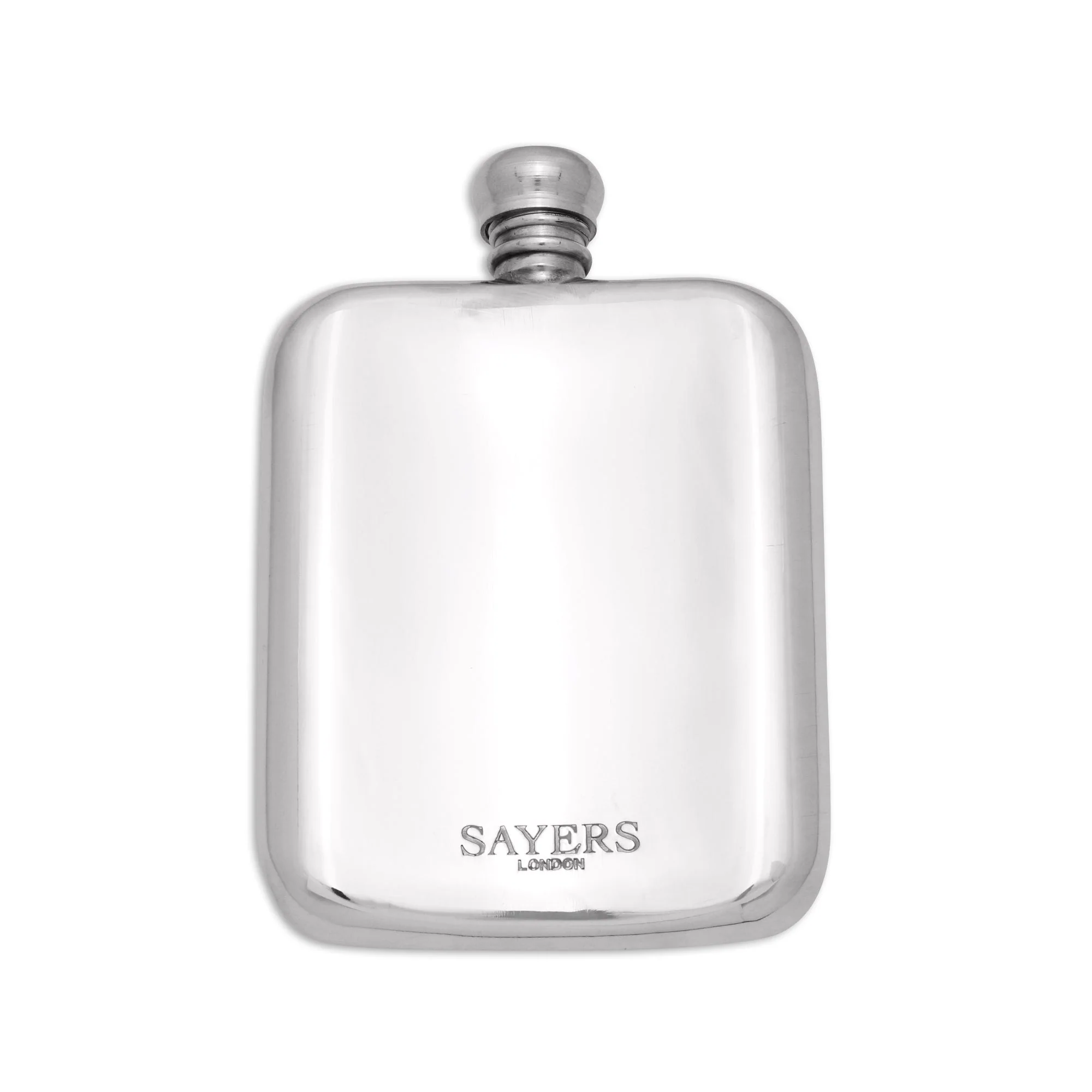 Sayers London Handmade Classic 4oz Pewter Engravable Hip Flask - Image 2