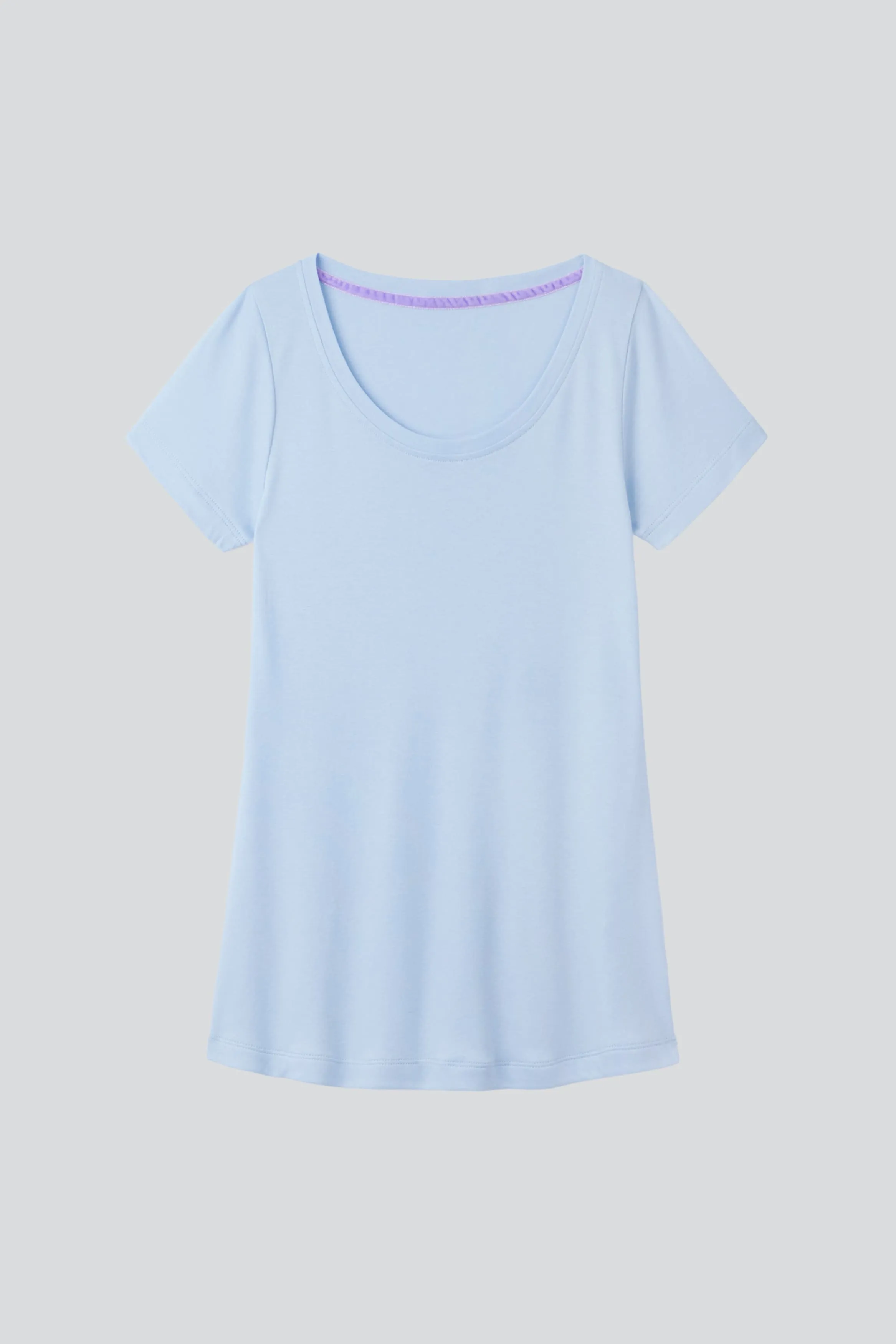 Scoop Neck Cotton Modal Blend T-shirt - Image 2