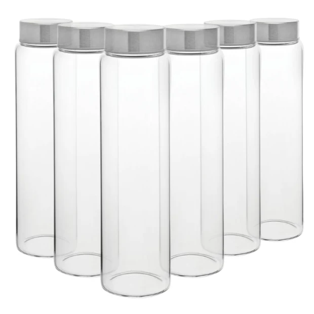 Screw Top Glass Bottles - 1Ltr - Set of 6