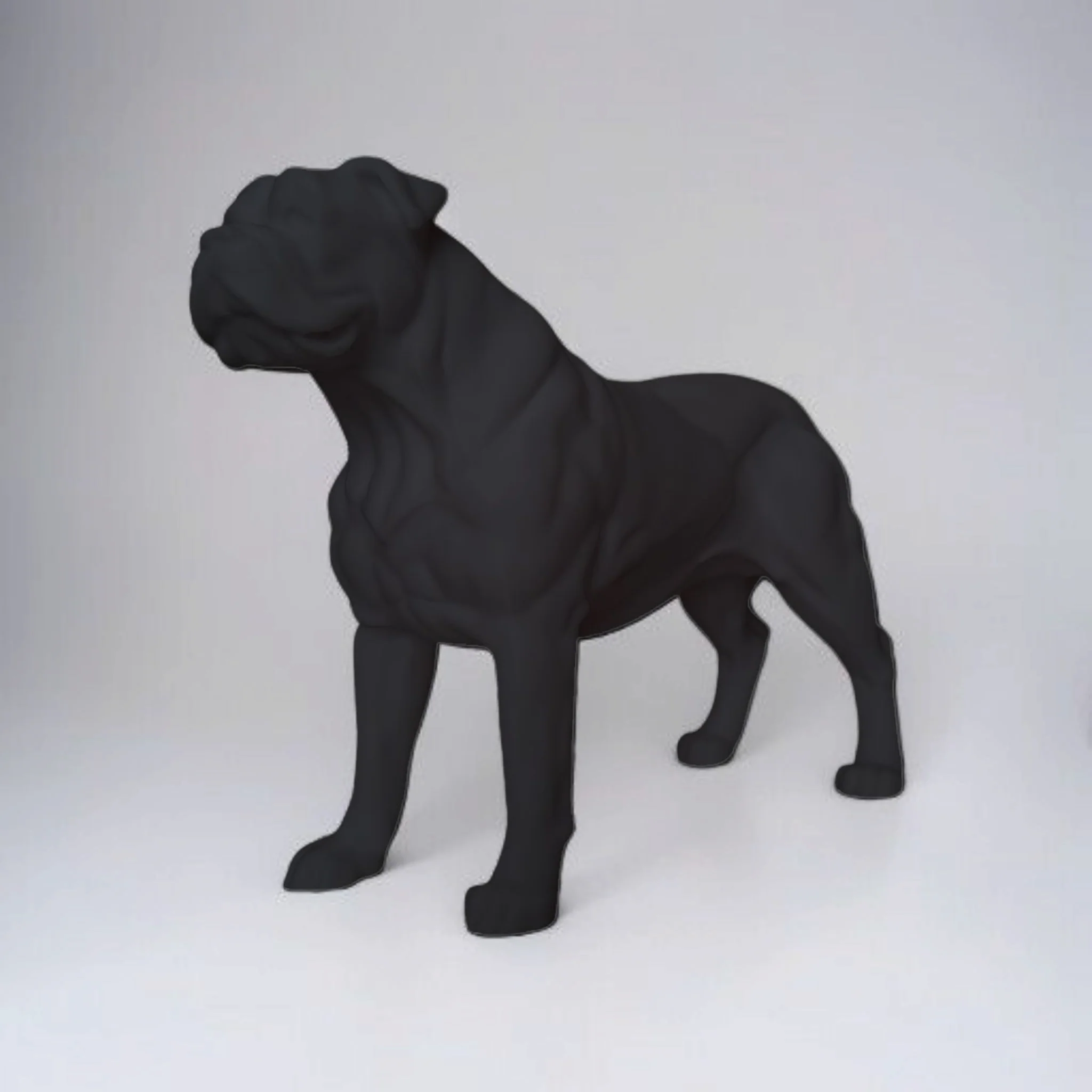 Sculpture #15 | Realistic American Bulldog Statue | 3D-Printed Dog Sculpture - Image 4